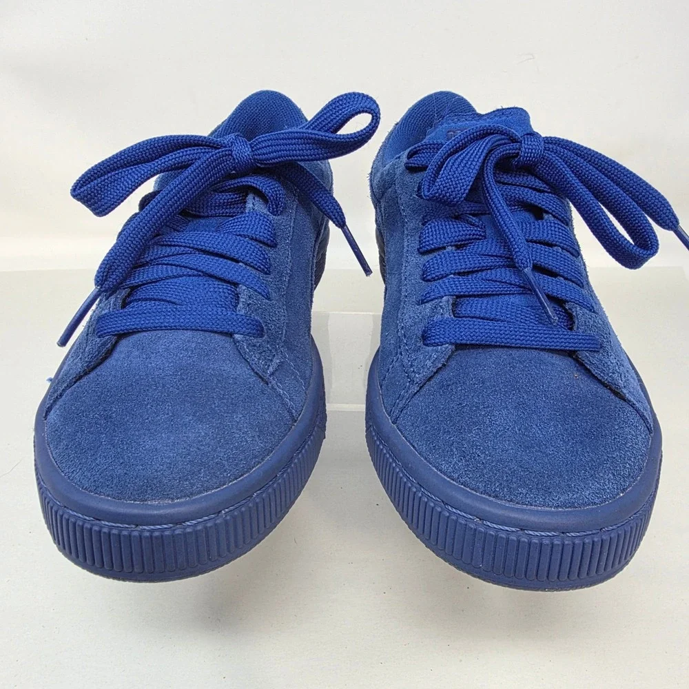 Puma Suede Classic Sneakers Mens 8 Blue Low Top Suede Trainers Monochromatic